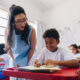 Educators legal liability insurance: Teacher teaching her student on classroom at school